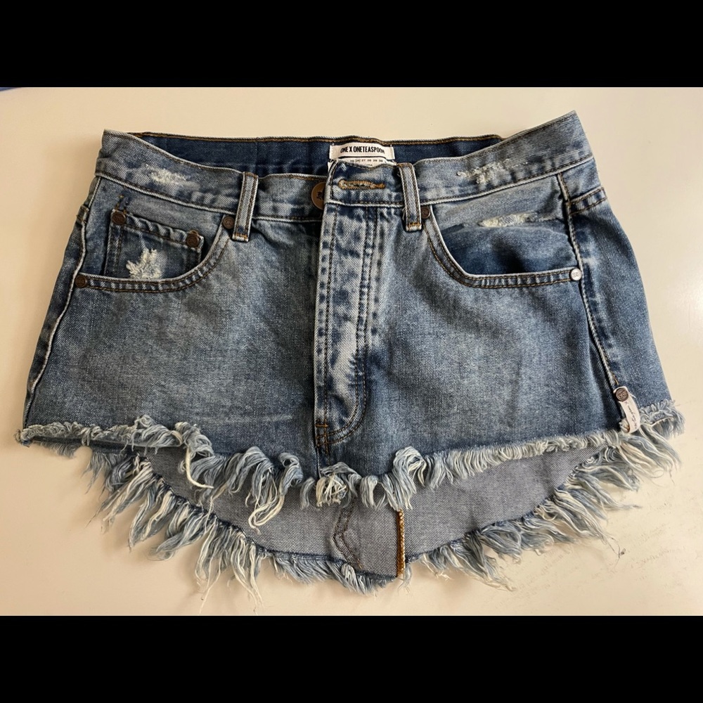 One Teaspoon Mini Jean Skirt